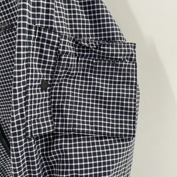 Nike AS Slant FZ Windbreaker Jacket Mens Lightweight Black White Check Sz M - Picture 10 of 12